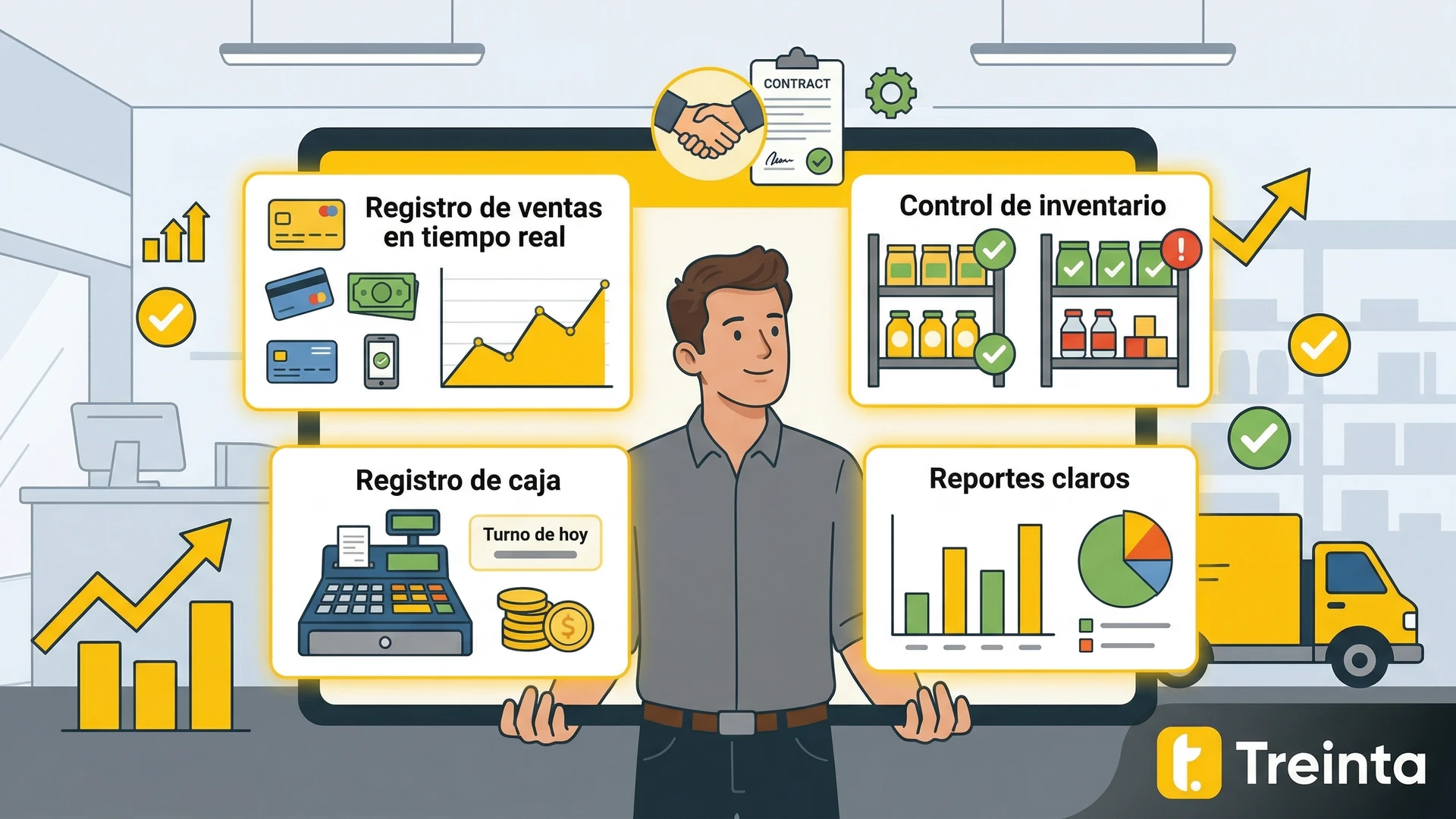 Registrar ventas manualmente en cuadernos y Excel complica la revisión de caja y gestión de pequeños negocios.